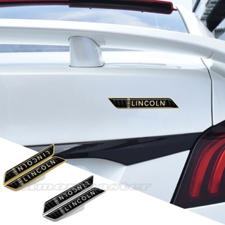 สติกเกอร์โลหะ รูปตราสัญลักษณ์ สําหรับติดตกแต่งบังโคลนรถยนต์ Lincoln Corsair CONTINENTAI MKC MKZ จํานวน 2 ชิ้น ต่อชุด