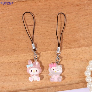 SANRIO Utzn&gt; พวงกุญแจ จี้ห้อยโทรศัพท์ ลาย Melody Cinnamoroll Hello Kitty สําหรับแขวนตกแต่งกระเป๋า