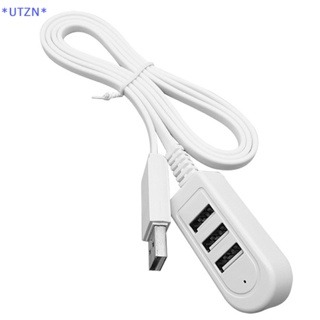 Utzn&gt; ใหม่ อะแดปเตอร์ซ็อกเก็ตแยกสายเคเบิ้ล ความเร็วสูง 3 พอร์ต Mini Usb 2.0