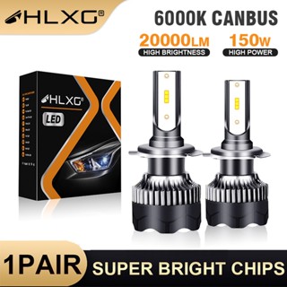 【สว่างมาก】หลอดไฟอัพเกรด Hlxg 30000LM 150W H7 LED H4 H1 H11 H8 H9 9005 9006 HB3 HB4 9012 HIR2 150W 3570 CSP Chips Mini 1:1 2 ชิ้น