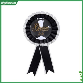 {BIG} เข็มกลัด ลาย Bride to Be Badge Rosette Hen Night อุปกรณ์เสริม สําหรับเจ้าสาว งานปาร์ตี้