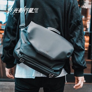 Gyxx/messenger Bag Mens Shoulder Handbag Large Capacity Street Wear Messenger Bag Computer Bag 14-16 Inches