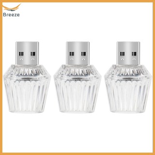 Breeze ชุดไฟ LED 5V USB ขนาดเล็ก สําหรับติดตกแต่งภายในรถยนต์ แล็ปท็อป 3 ชิ้น (7