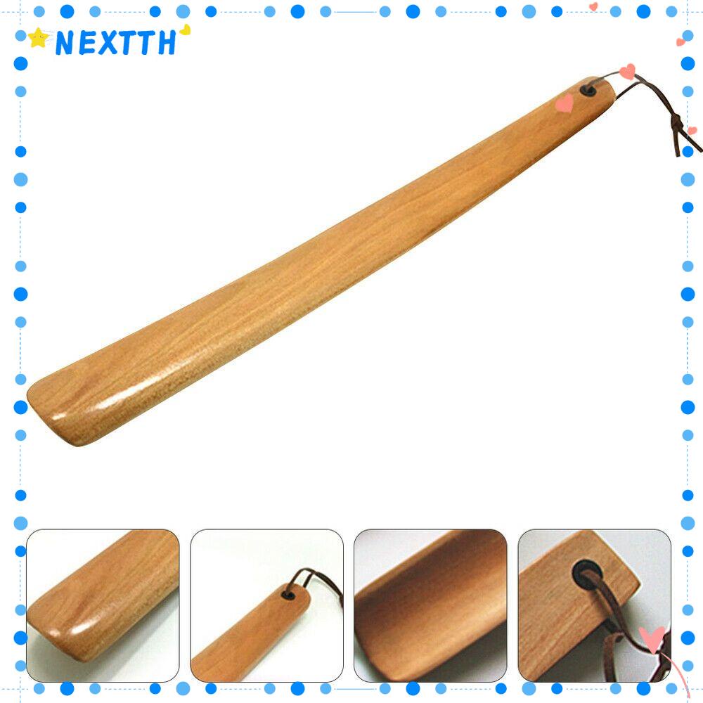 Nextshop ฮอร์นรองเท้าไม้ ด้ามจับยาว ทนทาน 2 สี สําหรับยกรองเท้า