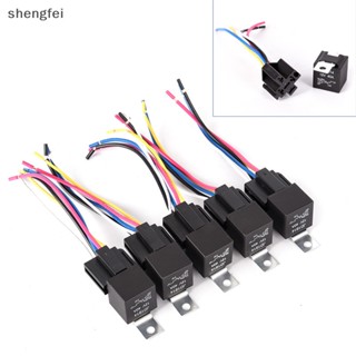 [shengfei] รีเลย์รถยนต์ 12V 5Pin 40A 12V 5Pin กันน้ํา พร้อมซ็อกเก็ตรีเลย์