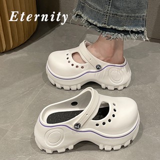 Eternity รองเท้าหัวโต รองเท้าแตะผู้หญิง น่ารักหนาพื้นลื่น อาบน้ำในห้องน้ำ 31z072012