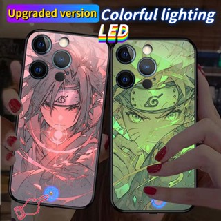 Mg เคสโทรศัพท์มือถือ ลายการ์ตูนนารูโตะ มีไฟ LED สําหรับ iPhone 15 15Ultra 15plus 15pro 14Promax 14plus 13Promax 12ProMax XR XS X XSMAX 11ProMax 11pro