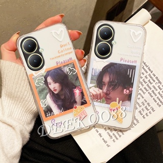 ใหม่ เคสโทรศัพท์มือถือ TPU นิ่ม แบบใส ปิดด้านหลัง ใส่รูปภาพได้ สําหรับ VIVOY27 4G 5G VIVO Y27 2023