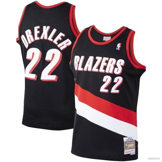 เสื้อกีฬาบาสเก็ตบอล HQ7 NBA Clyde Drexler Portland Trail สไตล์เรโทร พลัสไซซ์ สําหรับผู้ชาย และผู้หญิง QH7