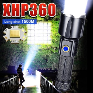 ไฟฉาย Led 500W ชาร์จ USB พลังงานสูง พร้อมแบตเตอรี่ 18650 สําหรับตั้งแคมป์กลางแจ้ง