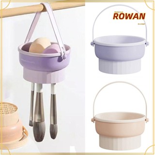 ROWANS ตะกร้าซิลิโคน แขวนได้ สําหรับเก็บแปรงแต่งหน้า