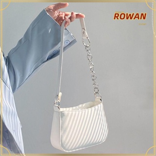 ROWANS กระเป๋าสะพายไหล่ กระเป๋าคลัทช์ หนัง PU สีพื้น สําหรับผู้หญิง