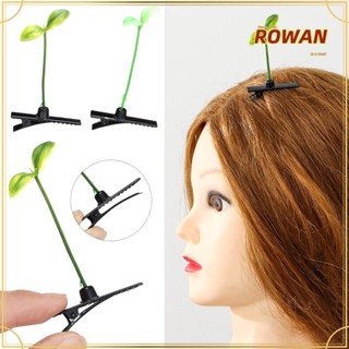 ROWANS 10 ชิ้น พืช หญ้า กิ๊บ เครื่องประดับผม เด็ก กิ๊บตกแต่ง อุปกรณ์เสริม ถั่วงอก ขนาดเล็ก