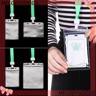 Melodg ซองใส่บัตรประจําตัว พลาสติกนิ่ม ใส 2 ด้าน