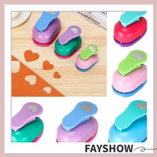 Fay 9-75 มม. รูปหัวใจเจาะรูของขวัญสมุด DIY ลายนูน