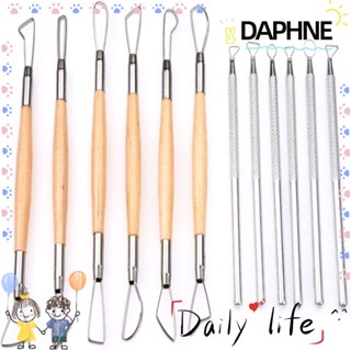 Daphne ชุดเครื่องมือแกะสลักดินเผา สเตนเลส แกะสลักไม้ 12 ชิ้น