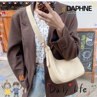 DAPHNE กระเป๋าสะพายไหล่ กระเป๋าถือ หนัง PU ลําลอง สําหรับผู้หญิง