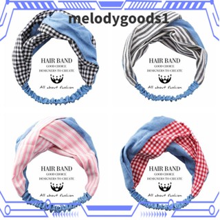 Melodygoods1 ที่คาดผมผู้หญิง หลากสี ผูกปมโยคะ ผ้าโพกหัว ลายดอกไม้