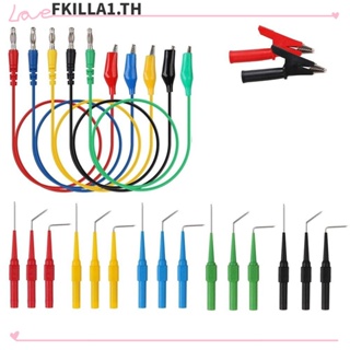 FACCFKI ชุดทดสอบมัลติมิเตอร์ หมุด โพรบด้านหลัง 3.3 ฟุต PVC (ตรง 90 องศา 135 องศา) 4 มม. เป็นปลั๊กกล้วย 4 มม. สําหรับเครื่องใช้ไฟฟ้า 22 ชิ้น