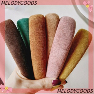 Melodg ที่คาดผม ผ้าโพกศีรษะ สีพื้น หลากสี แฟชั่นสําหรับผู้หญิง