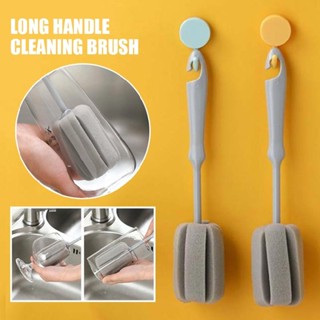 New 1pc  Sponge Cleaner Long Handle Cleaning Brush For Bottle Glass Cup