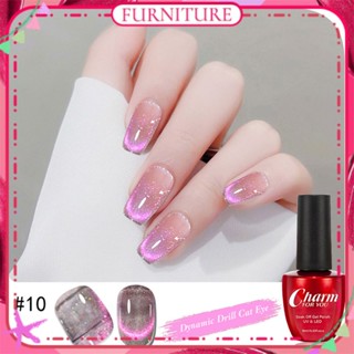 ♕ Charm For You Dynamic Broken Diamond Cat&amp;#39;s Eye Nail Polish Gel Super Flash Uv Led Phototherapy Glue Nail Art For Nail Shop 10ml 10 Colors FURNITURE