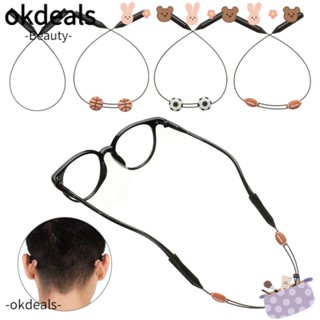 OKDEALS สายคล้องแว่นตา ซิลิโคน กันลื่น อุปกรณ์เสริม สําหรับเล่นกีฬา