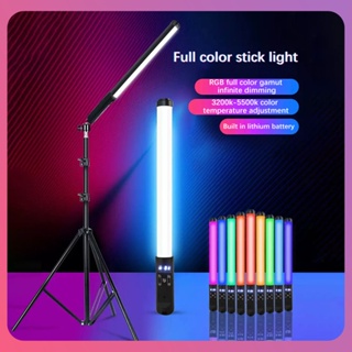 Creative Rgb Handheld Fill Light Stick Photography Fill Light Indoor Light Full Color Outdoor Live Broadcast Atmosphere Light Video เครื่องมือ [COD]
