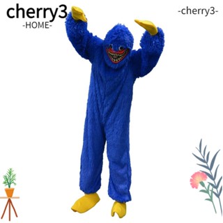 Cherry3 ชุดจั๊มสูท มีฮู้ด ผ้าโพลีเอสเตอร์ ลายตัวละครคอสเพลย์ Huggy Wuggy แฟชั่นใหม่