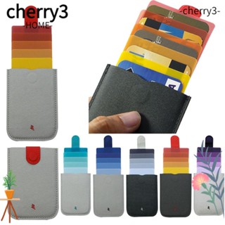 Cherry3 กระเป๋าสตางค์ ผ้าออกซ์ฟอร์ด แต่งไล่โทนสี 5 ช่อง ใส่บัตรเครดิตได้ สําหรับผู้ชาย และผู้หญิง