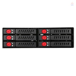 Oimaster ฮาร์ดไดรฟ์ SATA HDD SSD 6 Bays รองรับ 2.5 นิ้ว พร้อมพัดลมระบายความร้อน 6Gbps สําหรับ PC 5.25 นิ้ว