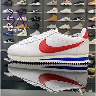 Nike CLASSIC CORTEZ LEATHER รองเท้าผ้าใบลําลอง เหมาะกับการวิ่ง สําหรับผู้ชาย และผู้หญิง มีสีขาว สีแดง สีดํา และสีขาว