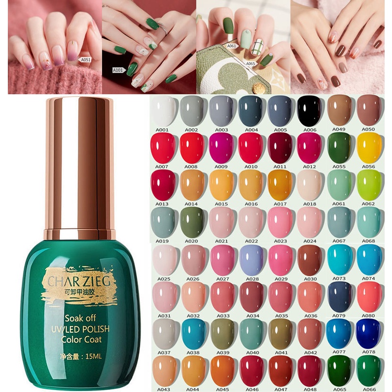 【No.1-30】CHARZIEG 15m สีเจลทาเล็บ สีเจล ยาทาเล็บเจล
