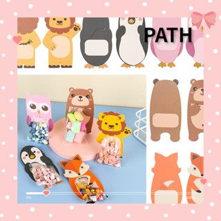 PATH 10 ชิ้น ถุงขนม อุปกรณ์ตกแต่งบ้าน ตกแต่งงานปาร์ตี้ ใช้แล้วทิ้ง DIY บิสกิต ขนม การ์ดอวยพร ซีลอาหาร