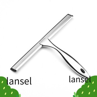 LANSEL แปรงยาง สเตนเลส สีเงิน สําหรับทําความสะอาดกระจกห้องน้ํา