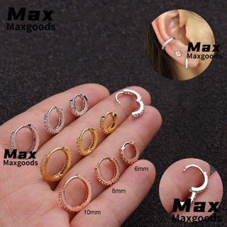 MAXG จิวจมูก จิวเจาะหู สไตล์พังก์ สีโรสโกลด์ สีเงิน สีทอง 1 ชิ้น