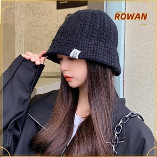 Rowans หมวกบักเก็ต หมวกชาวประมง กันลม สีพื้น สไตล์เรโทร