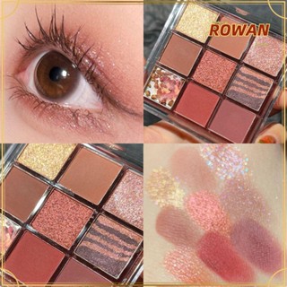 ROWANS พาเลทอายแชโดว์ อะคริลิค เนื้อแมตต์ ประกายมุก ติดทนนาน มี 9 สี