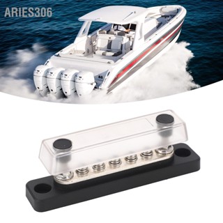 Aries306 5 Post Bus Bar โมดูลสำหรับงานหนัก 2 M5 Terminal Power Distribution Block Busbar สำหรับ RV 48VDC 100A