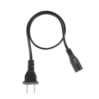 Power Supply Adapter Cord Cable Connectors 50cm 2-Prong 2 Outlet