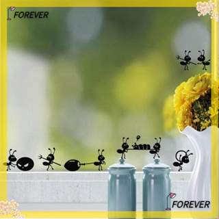 Forever สติกเกอร์ติดผนัง ตกแต่งบ้าน กระจก หน้าต่าง ลายมดดํา