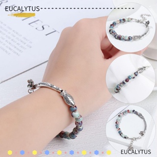 EUTUS สร้อยข้อมือ ประดับลูกปัด สไตล์ชนเผ่าย้อนยุค ให้เป็นของขวัญได้