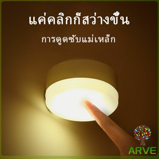 โคมไฟหัวเตียง  0.6w  LED โคมไฟ ยึดผนังด้วยแม่เหล็ก ชาร์จ LED  Button night light