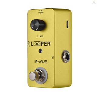 Fw M-VAVE Looper แป้นเหยียบเอฟเฟคกีตาร์ไฟฟ้า ขนาดเล็ก บันทึกเวลา 5 นาที ไม่จํากัด โอเวอร์ดูบ์ แบบเต็ม