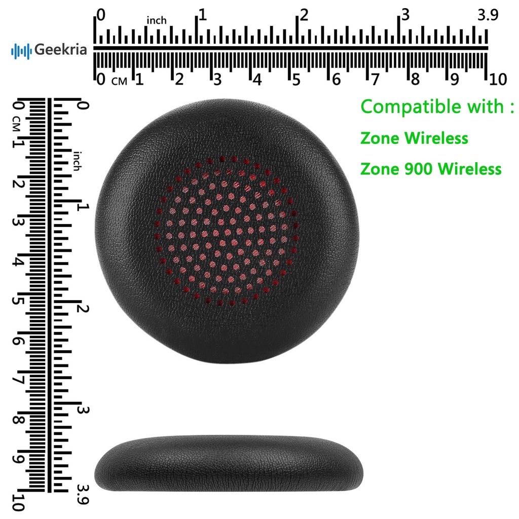 Geekria แผ่นครอบหูฟังไร้สาย แบบเปลี่ยน สําหรับ Logitech Zone Wireless, Zone 900 (สีดํา)