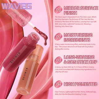 wave Kimuse ลิปสติกเนื้อแมท กันน้ำ ไม่เลอะ โทนแดงก่ำ ลิปเนื้อแมท กลิ่นหอม ติดทน สีสวยมาก