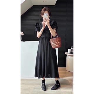 Vc - Midi Dress 8715 ชุดเดรส สไตล์วินเทจ พรีเมี่ยม