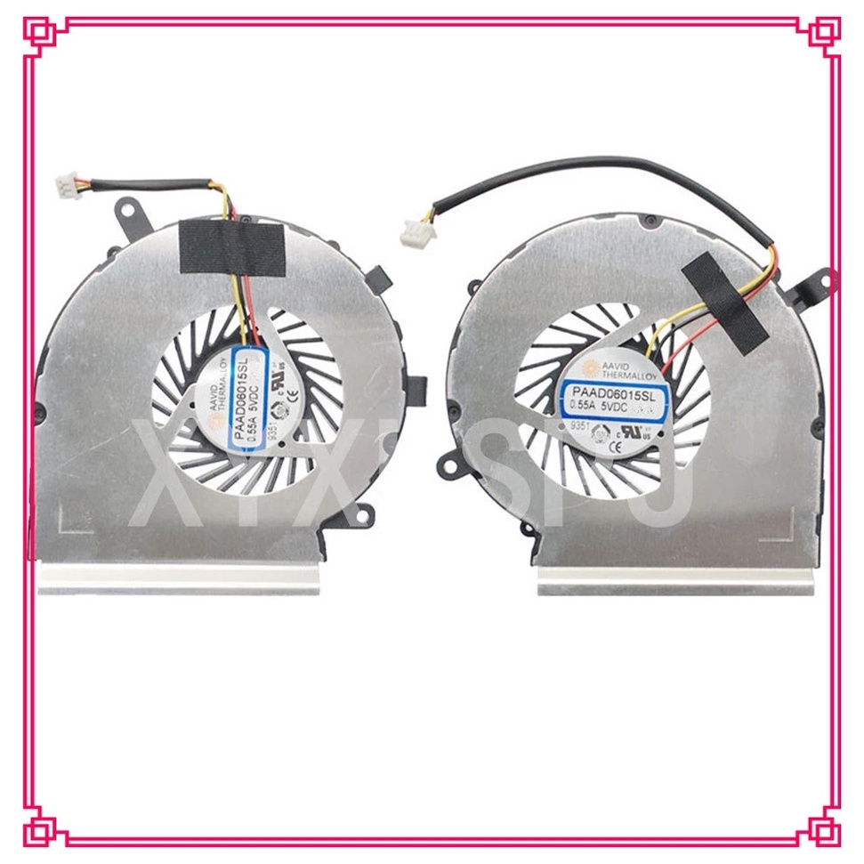 ใหม่ CPU GPU OEM พัดลมสําหรับ MSI GE72 GE62 PE60 PE70 GL62 GL72 2QD 2QE 2QF 007X 053X 216XCN Cooler 