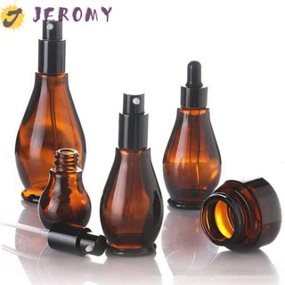 Jeromy ขวดสเปรย์เปล่า ขวดเปล่า สีเหลืองอําพัน ขวดรีฟิล เครื่องฉีดน้ํา โลชั่น ขวดปั๊ม น้ํามันหอมระเหย น้ํามันหอมระเหย หยด