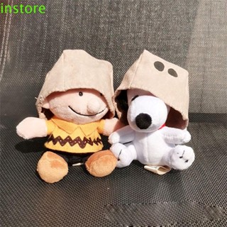 Instore พวงกุญแจ จี้ตุ๊กตาการ์ตูนอนิเมะ Snoopy Charlie Brown แบบนิ่ม ของขวัญสําหรับเด็ก